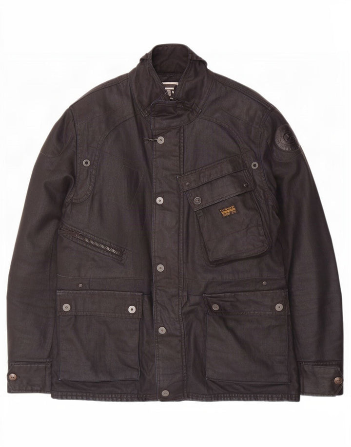 Jaqueta utilitária masculina G-Star UK 42 XL algodão azul marinho