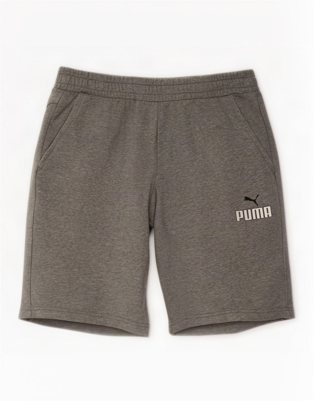 Shorts esportivos masculinos Puma grande algodão cinza