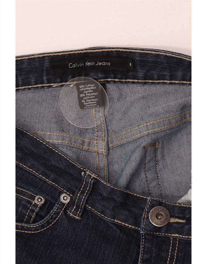 Calça Jeans Calvin Klein Feminina Flared US 8 Médio W30 L31 Azul Marinho Algodão