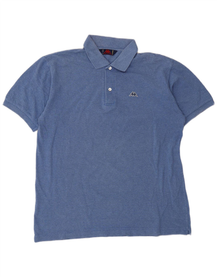 Camisa polo masculina Kappa grande algodão azul