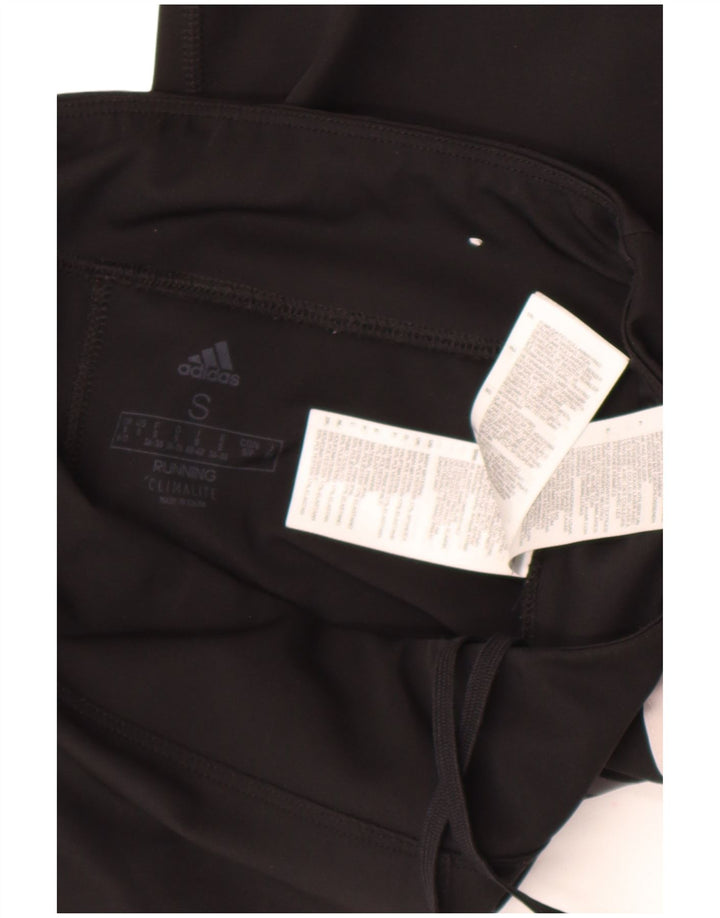 Adidas Womens Climalite Crop Leggings UK 8/10 Pequeno Poliéster Preto