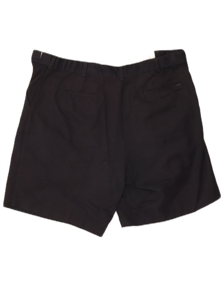 Shorts casuais masculinos Izod Pegged W38 XL azul marinho poliéster