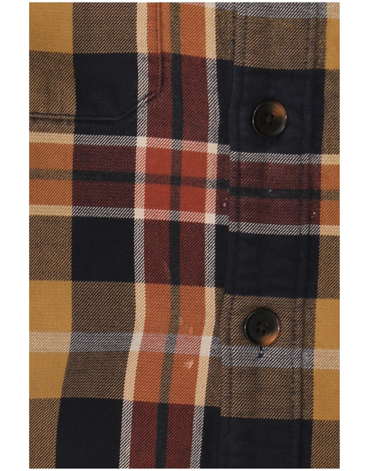 Camisa masculina de flanela de ajuste relaxado Marks & Spencer média xadrez multicolorida