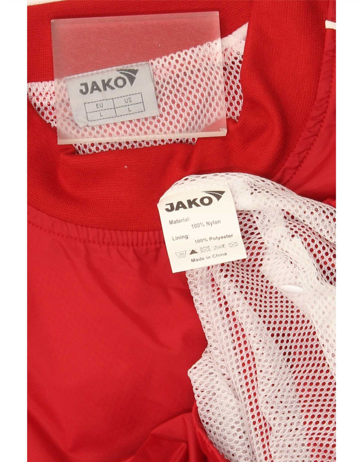 Jako Mens Pulôver Treino Top Jaqueta Grande Colorblock Vermelho Nylon