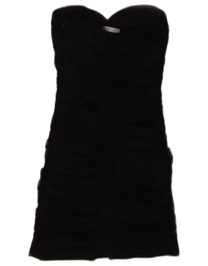 Vestido bodycon feminino sem alças ZARA Reino Unido 8 pequeno preto