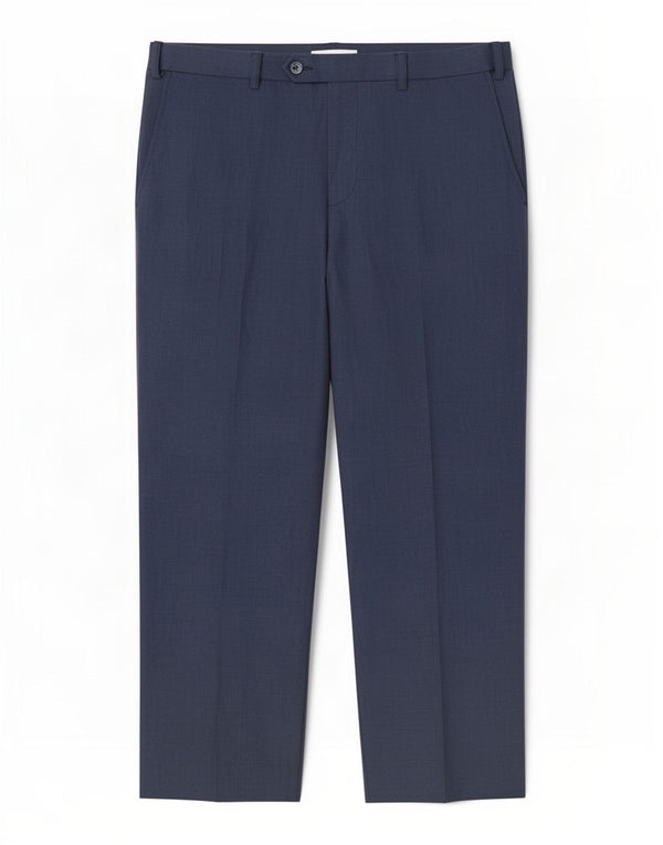 Calça masculina de ajuste regular Marks & Spencer W34 L29 azul marinho manchado