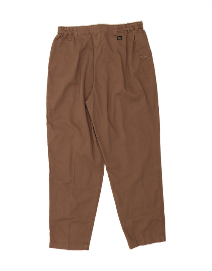 LEE Womens Pegged Casual Trousers US 18 2XL W36 L30 Brown Cotton Vintage Lee and Second-Hand Lee from Messina Hembry 
