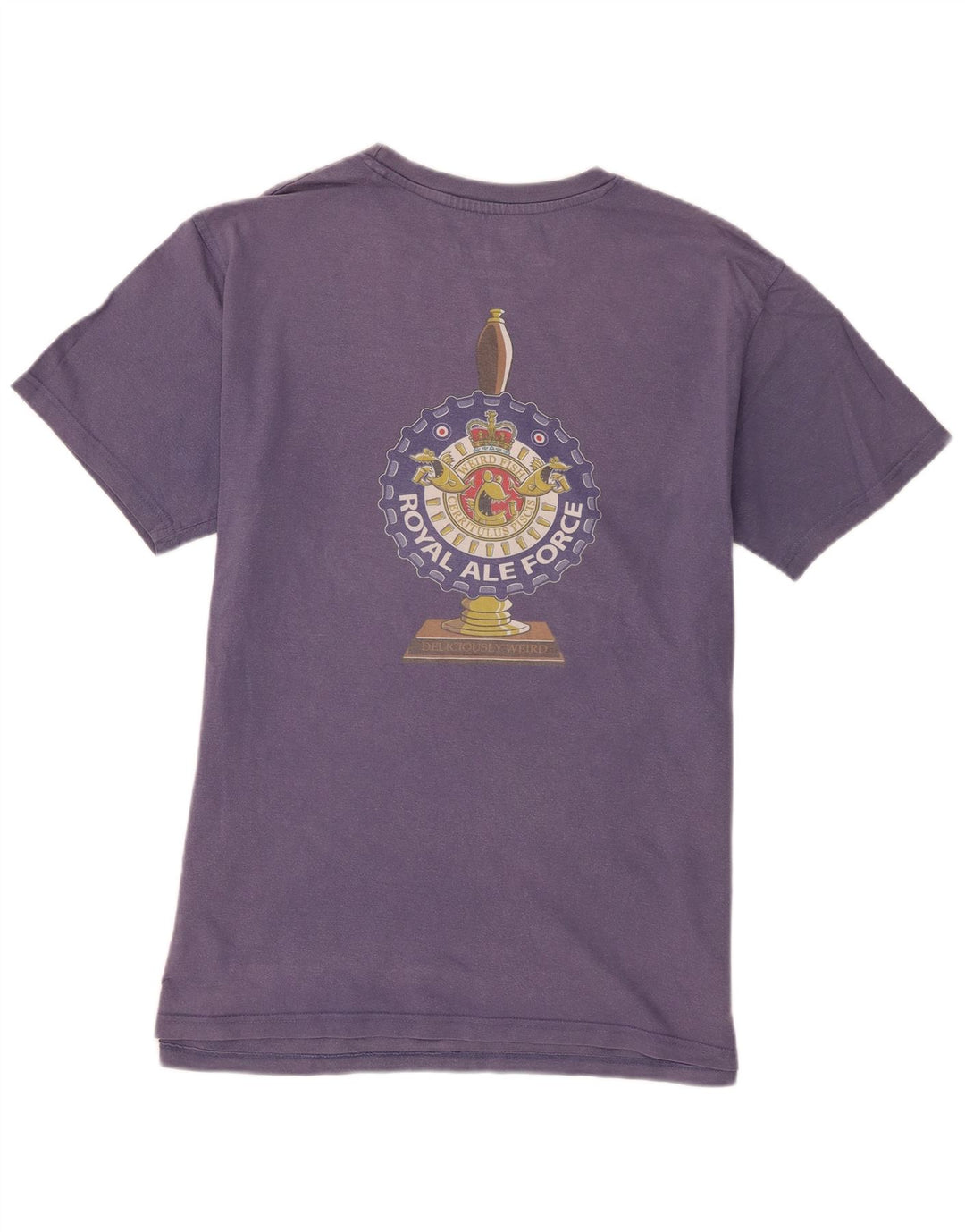 Camiseta gráfica masculina Weird Fish Top grande algodão roxo