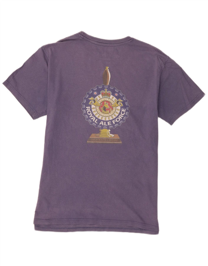 Camiseta gráfica masculina Weird Fish Top grande algodão roxo