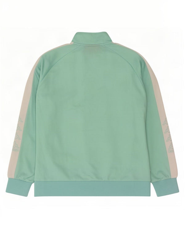 Jaqueta feminina Kappa com agasalho gráfico UK 16 grande bloco colorido verde