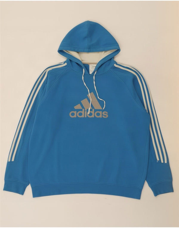 Adidas Mens Graphic Hoodie Jumper XL Azul Algodão