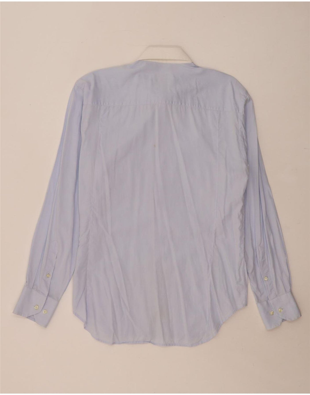 Camisa masculina Trussardi tamanho 42 16 1/2 grande bloco colorido azul