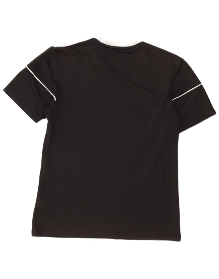 ADIDAS Mens Climalite T-Shirt Top Pequeno Poliéster Preto