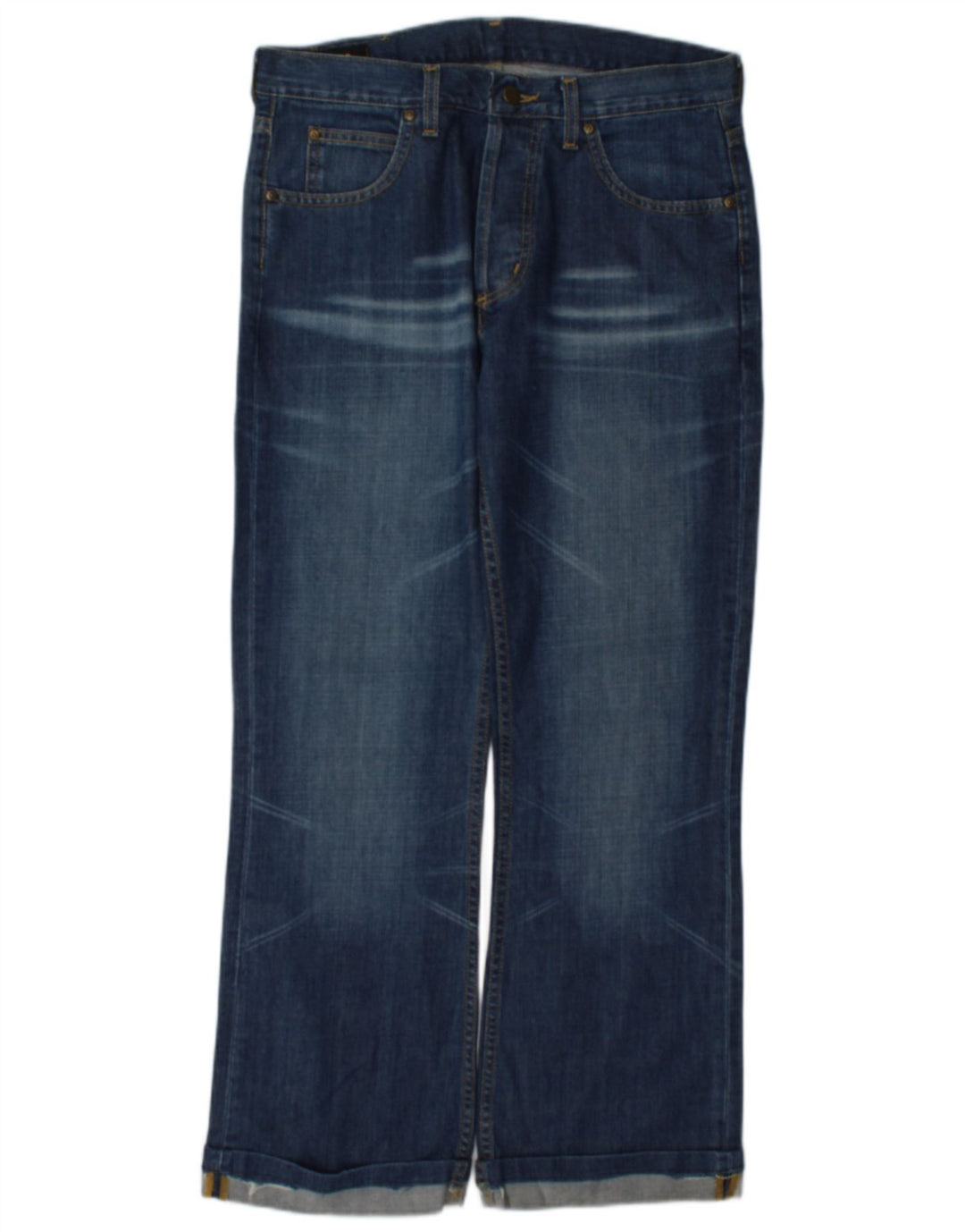 Lee Mens Denver Straight Jeans W33 L29 Azul Algodão