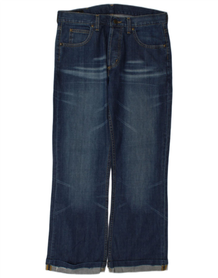 Lee Mens Denver Straight Jeans W33 L29 Azul Algodão