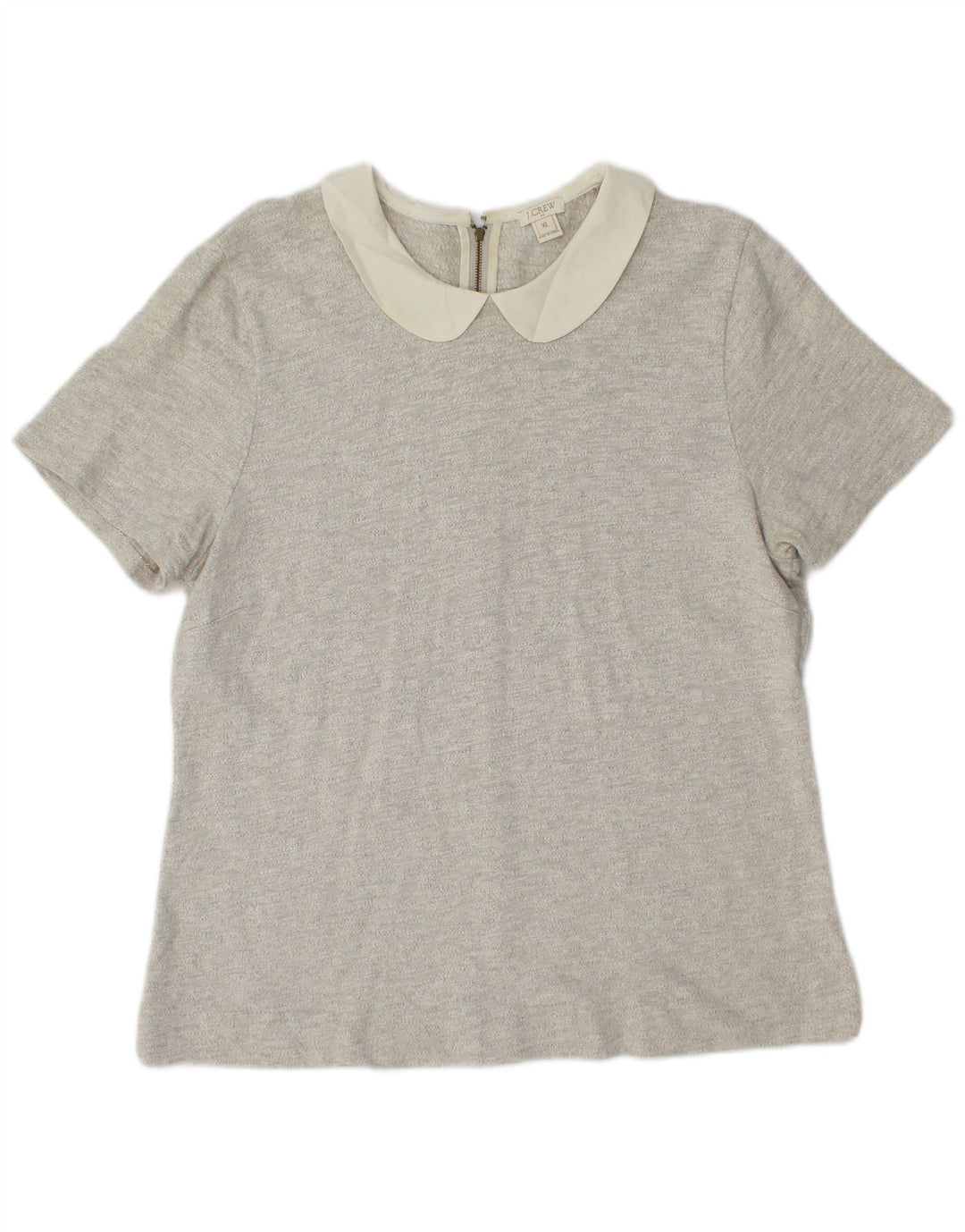 Blusa feminina J. CREW Top UK 18 XL algodão cinza
