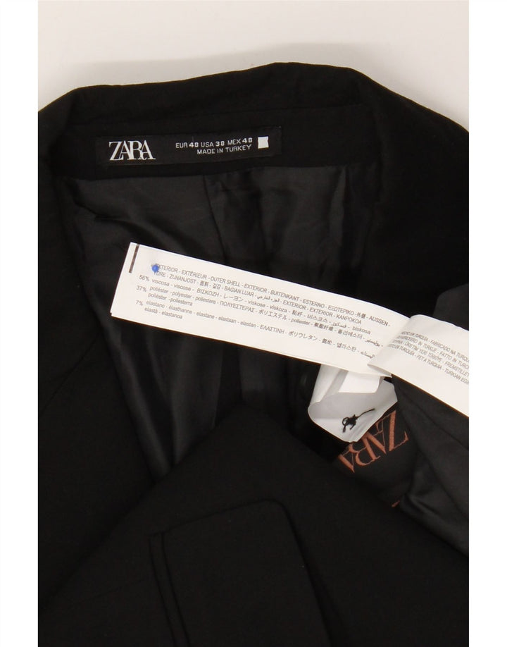 Jaqueta blazer masculina Zara com 2 botões EU 48 Viscose preta média