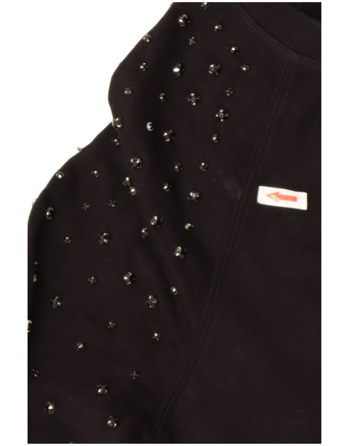 Suéter oversized feminino Marks & Spencer Reino Unido 6 XS algodão preto