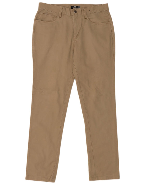 Lee Mens Slim Calça Casual W32 L32 Algodão Bege