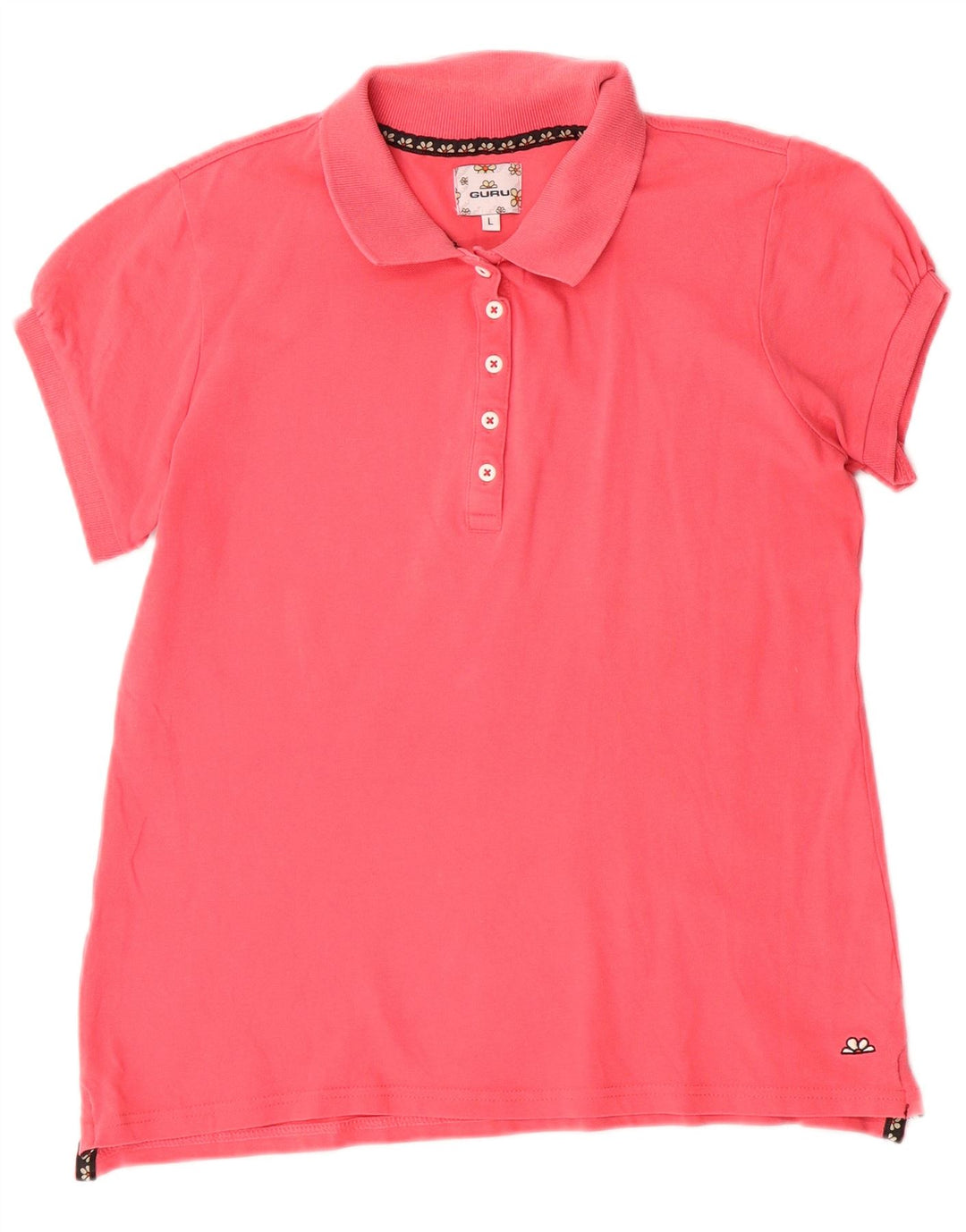 Camisa polo feminina Guru UK 14 grande rosa