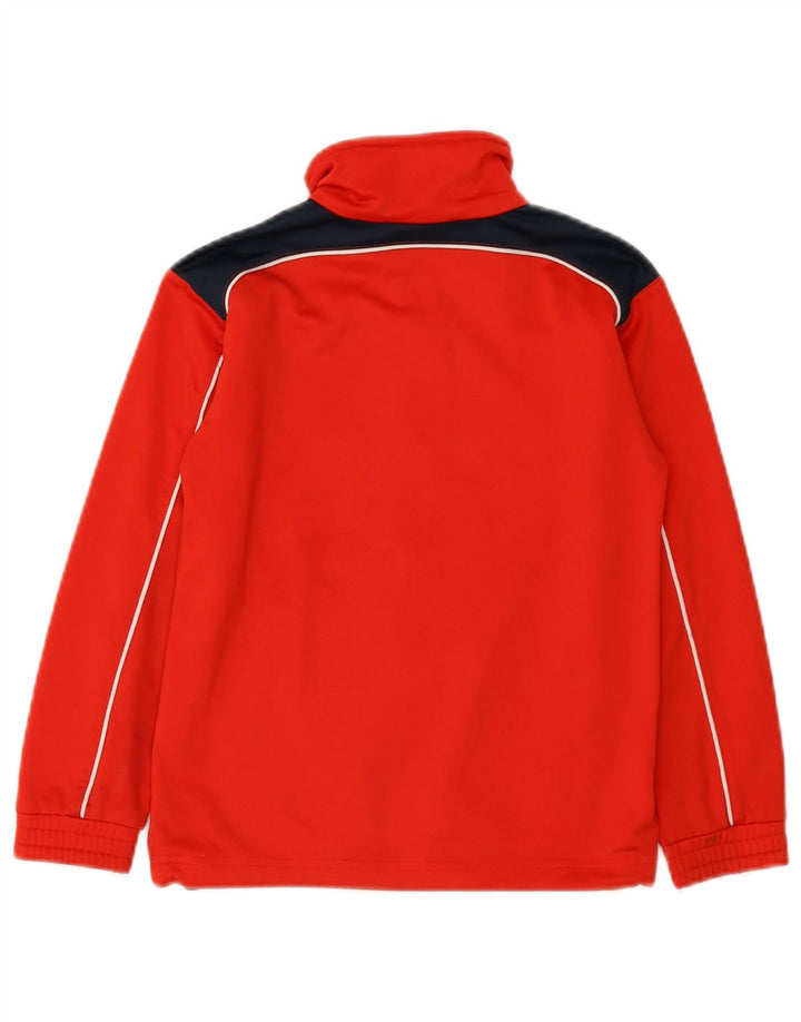 Jaqueta superior de agasalho masculino Umbro 7-8 anos de poliéster colorblock vermelho pequeno