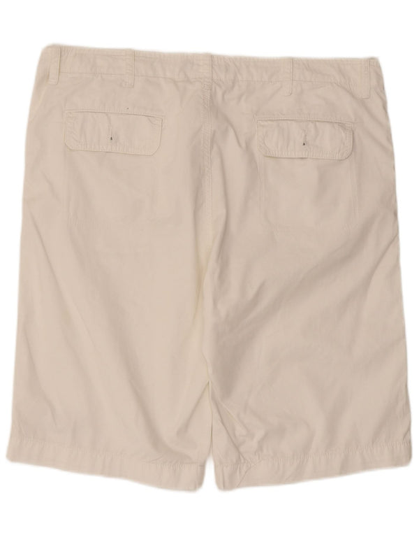 Marina Militare Mens Chino Shorts IT 54 2XL W38 Algodão Branco
