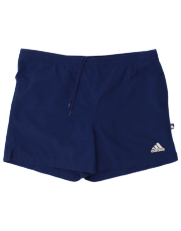 Shorts esportivos masculinos Adidas médio azul marinho poliéster