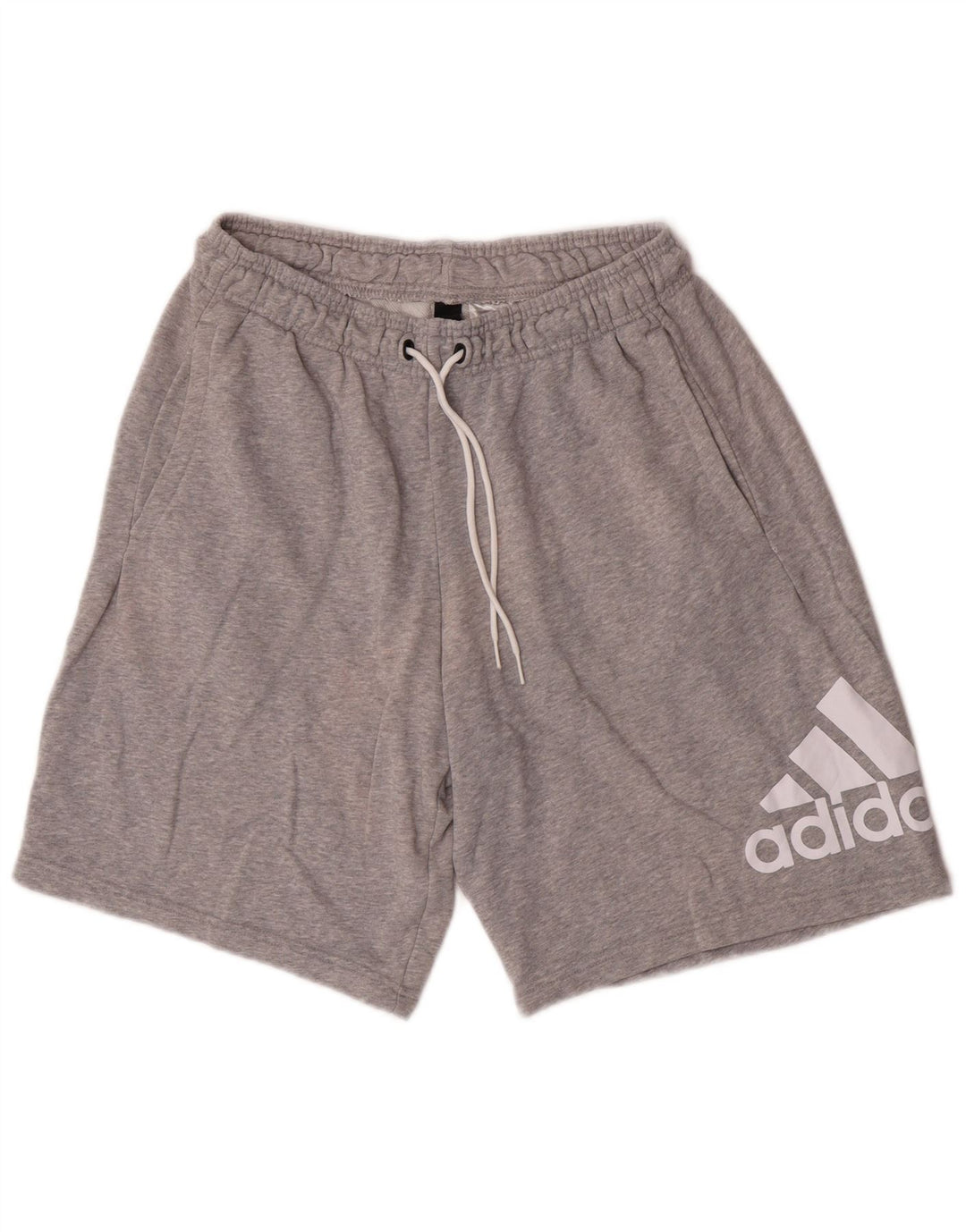 Shorts esportivos gráficos masculinos Adidas grande algodão cinza