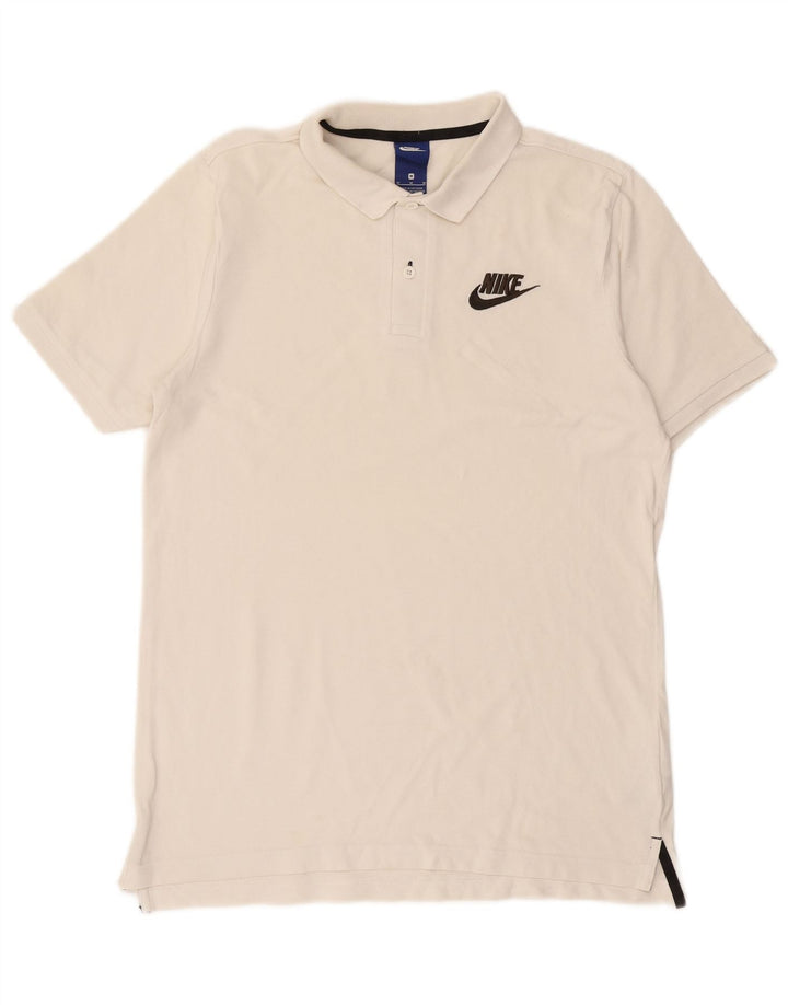 Camisa polo masculina NIKE médio off white algodão