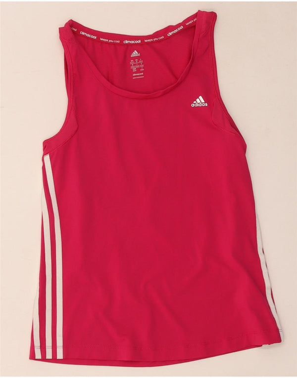 Adidas Feminino Climacool Vest Top UK 12/14 Médio Rosa Poliamida