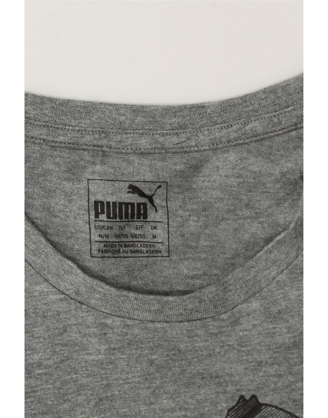 Camiseta masculina Puma Graphic Top cinza médio manchado