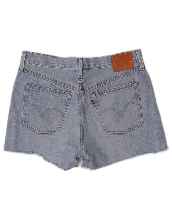 Shorts jeans feminino 501 da Levi's W28 algodão azul médio