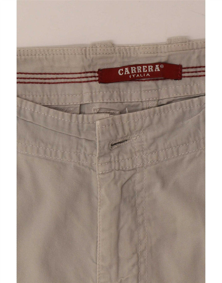 Carrera Mens Chino Shorts Grande W36 Algodão Cinza