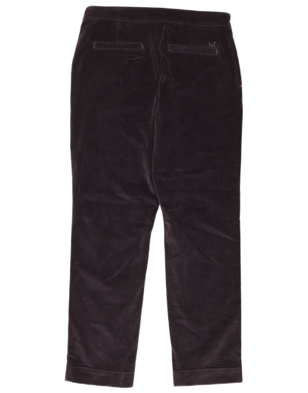 CREW CLOTHING Calça feminina de veludo cotelê UK 12 Médio W30 L28 Azul marinho