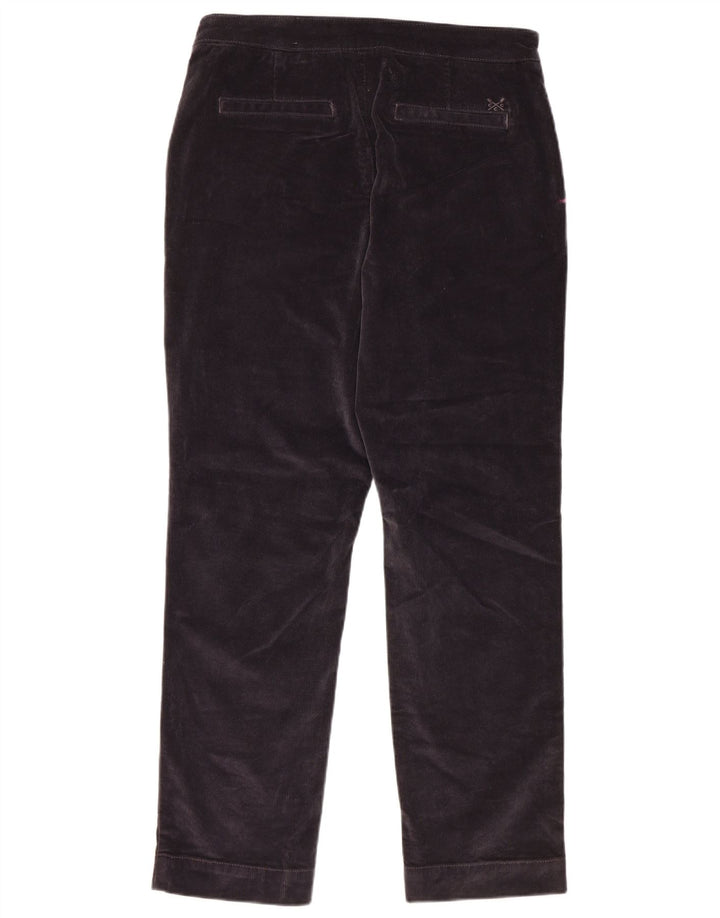 CREW CLOTHING Calça feminina de veludo cotelê UK 12 Médio W30 L28 Azul marinho