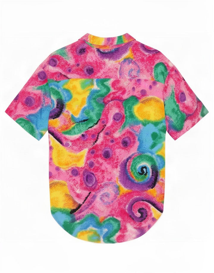 Blusa feminina vintage com estampa abstrata UK 14 média multicolorida