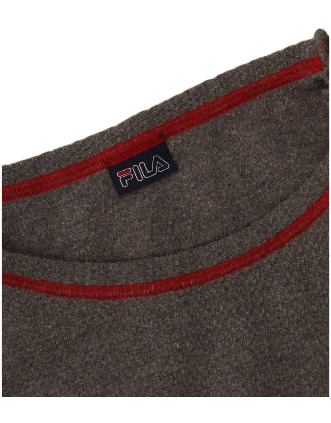 Fila Womens Crop Graphic Top Manga Longa Reino Unido 16 Grande Cinza