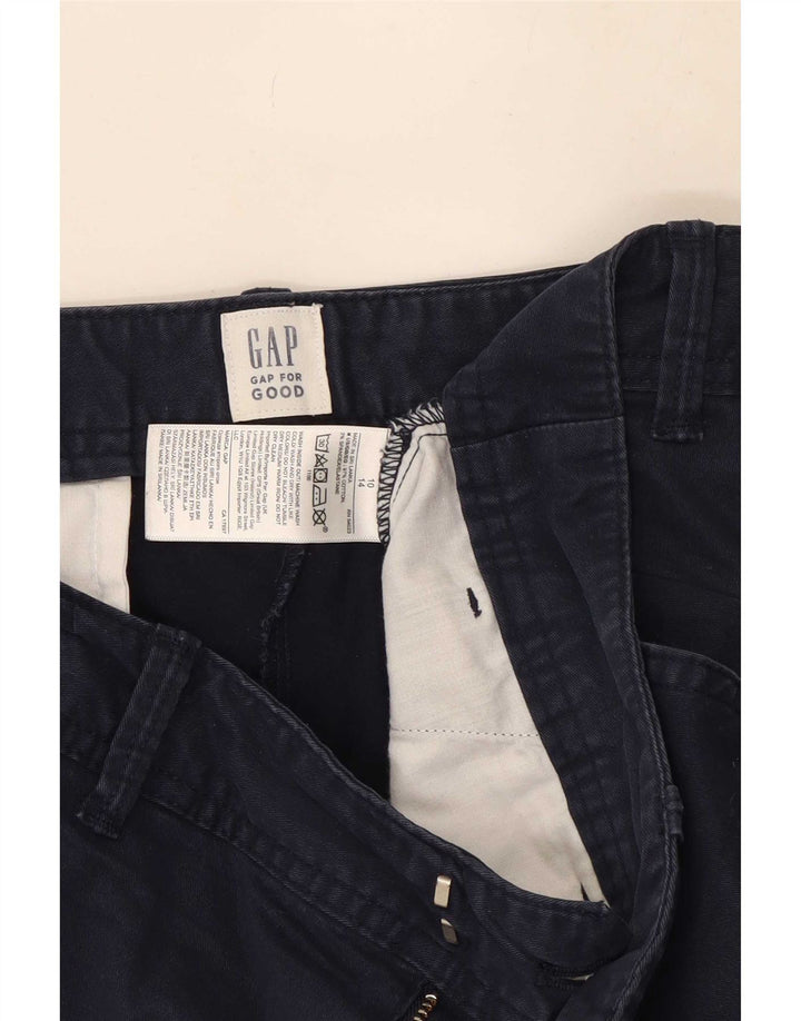 Shorts Chino Feminino Gap US 10 Grande W34 Azul Marinho Algodão
