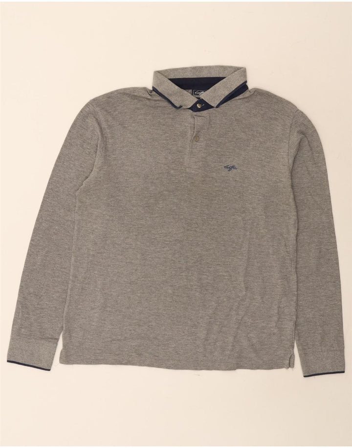 Camisa polo masculina de manga comprida LOTTO XL cinza