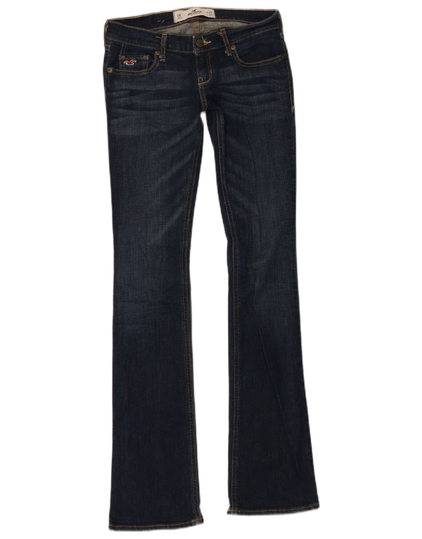 Calça jeans feminina Hollister US 4 XS W24 L33 azul marinho algodão