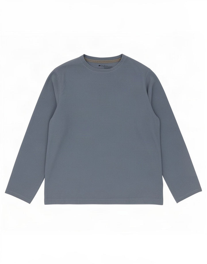 Top de lã masculino Marks & Spencer manga comprida grande poliéster azul