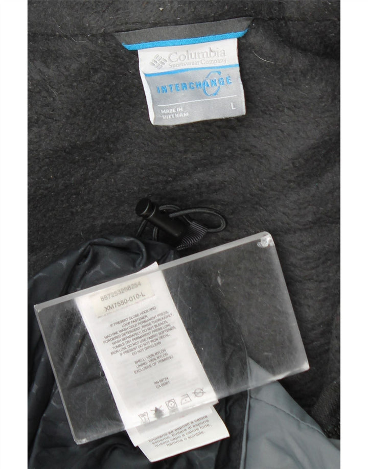 Jaqueta corta-vento masculina Columbia Interchange UK 40 grande bloco colorido preto