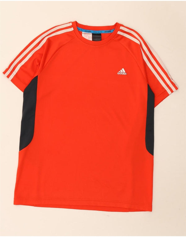 Camiseta Adidas Menino Climalite Top 15-16 Anos Vermelho Colorblock