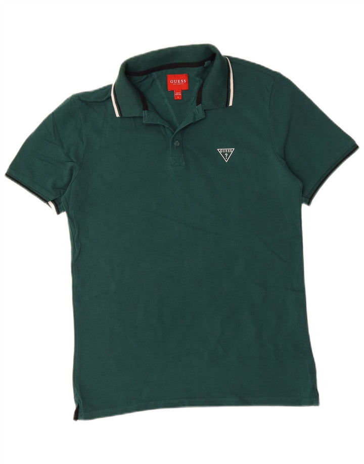 Guess Camisa Polo Masculina Pequena Verde Algodão