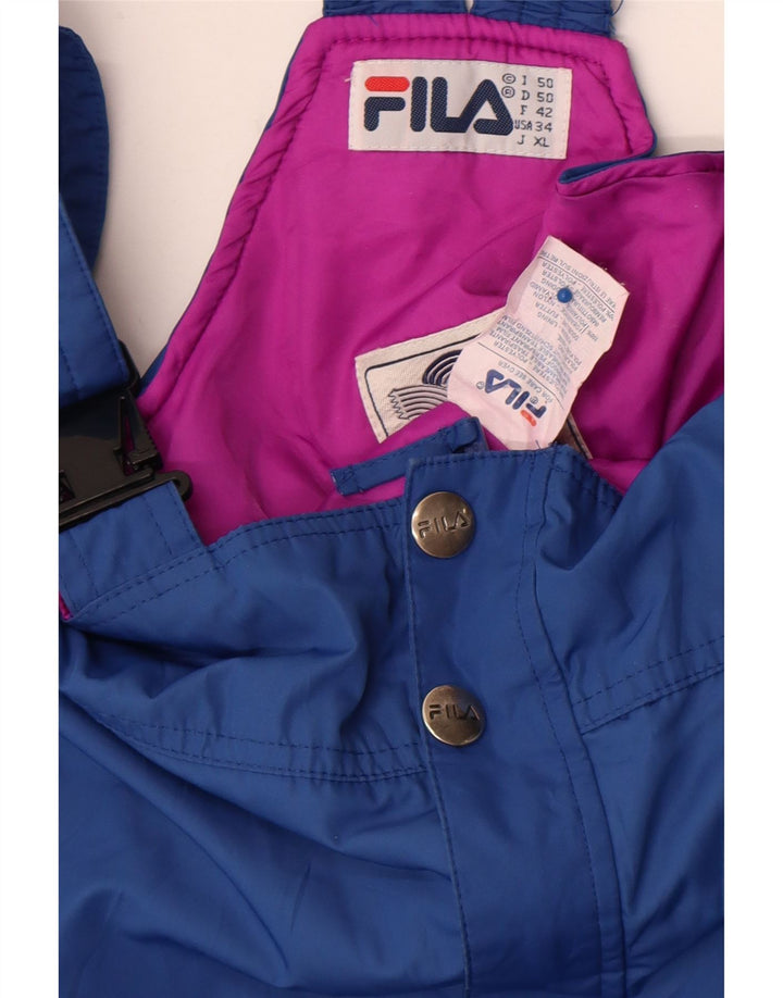 Calça Fila Masculina Dungarees Ski IT 50 Grande Colourblock Azul Poliéster