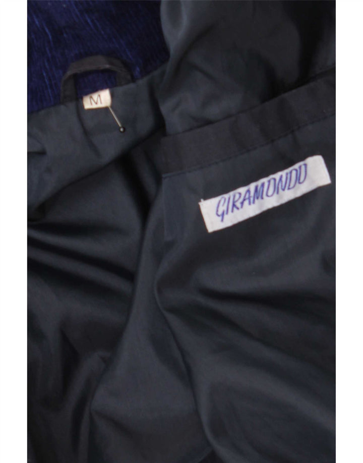 Sobretudo masculino Giramondo de ajuste solto UK 38 poliéster azul marinho médio