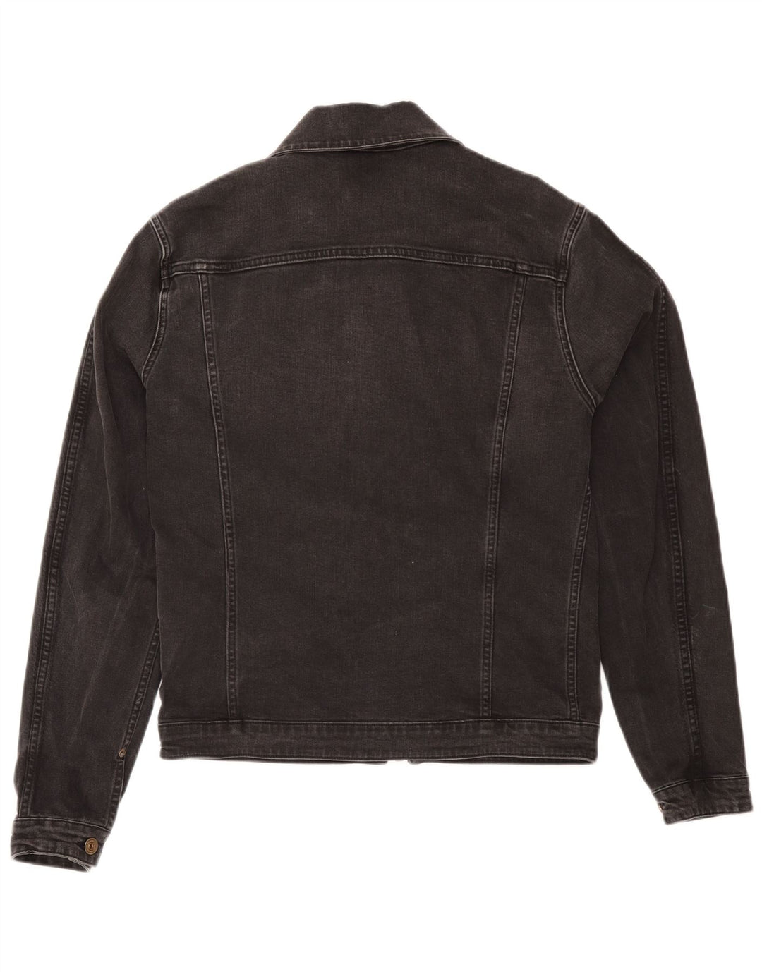 Jaqueta jeans feminina Scotch & Soda UK 16 grande algodão cinza