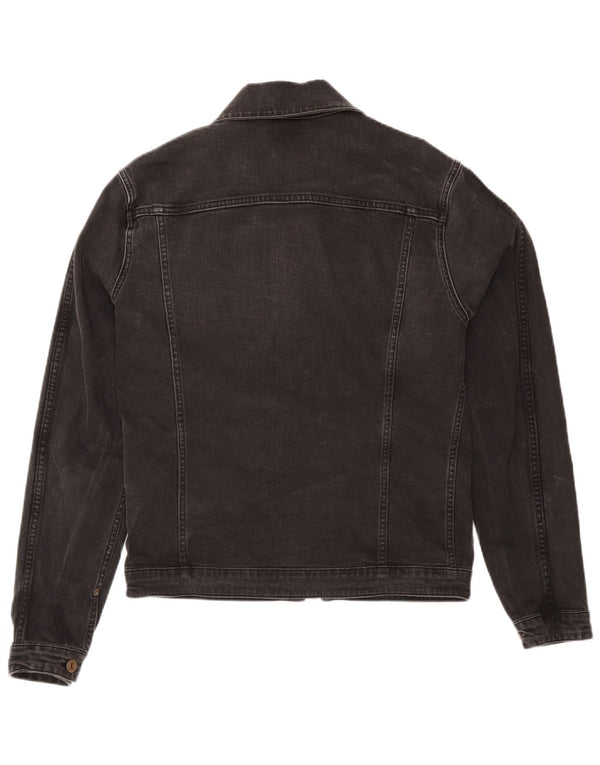 Jaqueta jeans feminina Scotch & Soda UK 16 grande algodão cinza