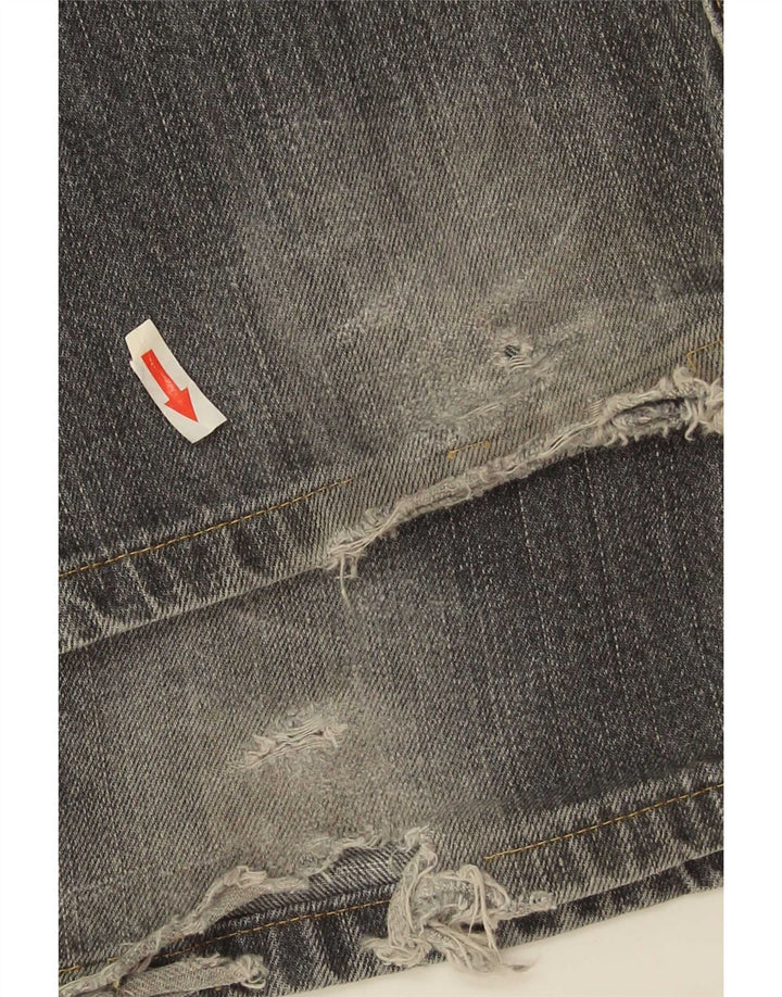 Calça jeans masculina Levi's 502 Tapered W31 L30 cinza algodão