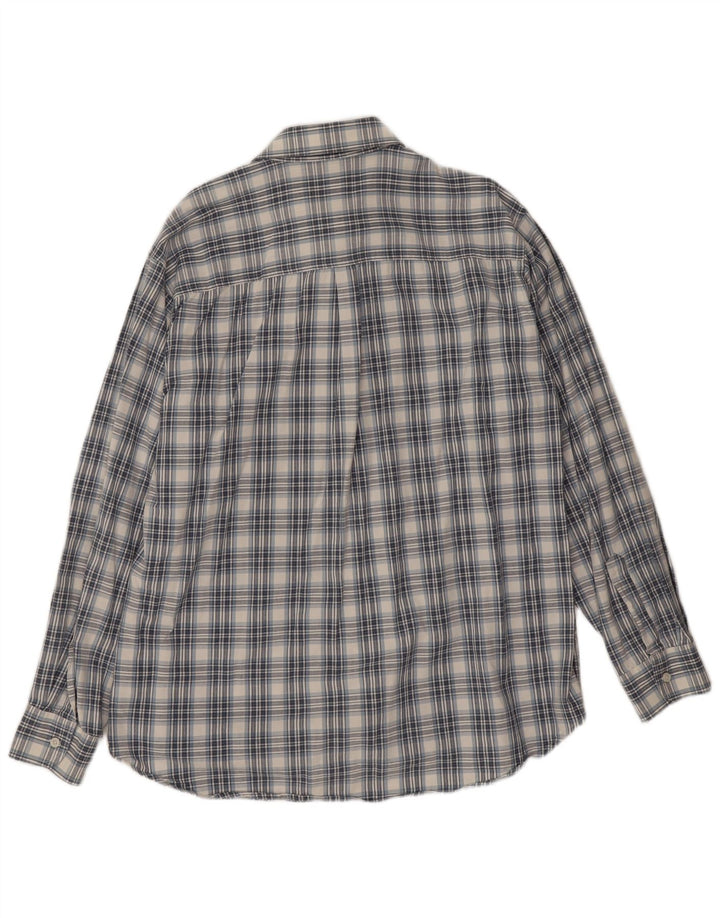 Camisa masculina Carrera tamanho 43/44 XL xadrez azul